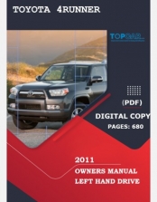 TOYOTA 4RUNNER 2011 OWNERS MANUAL